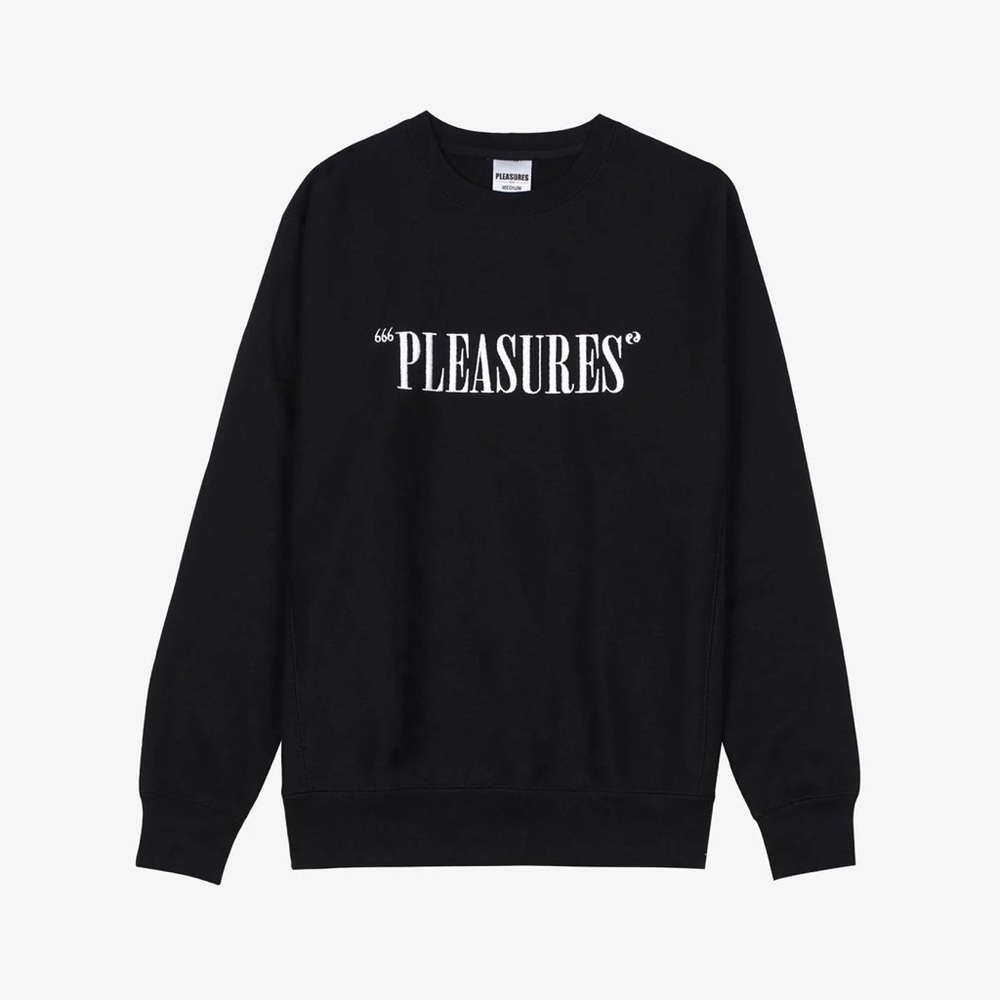 PLEASURES Balance Crewneck Embroidered Size Large